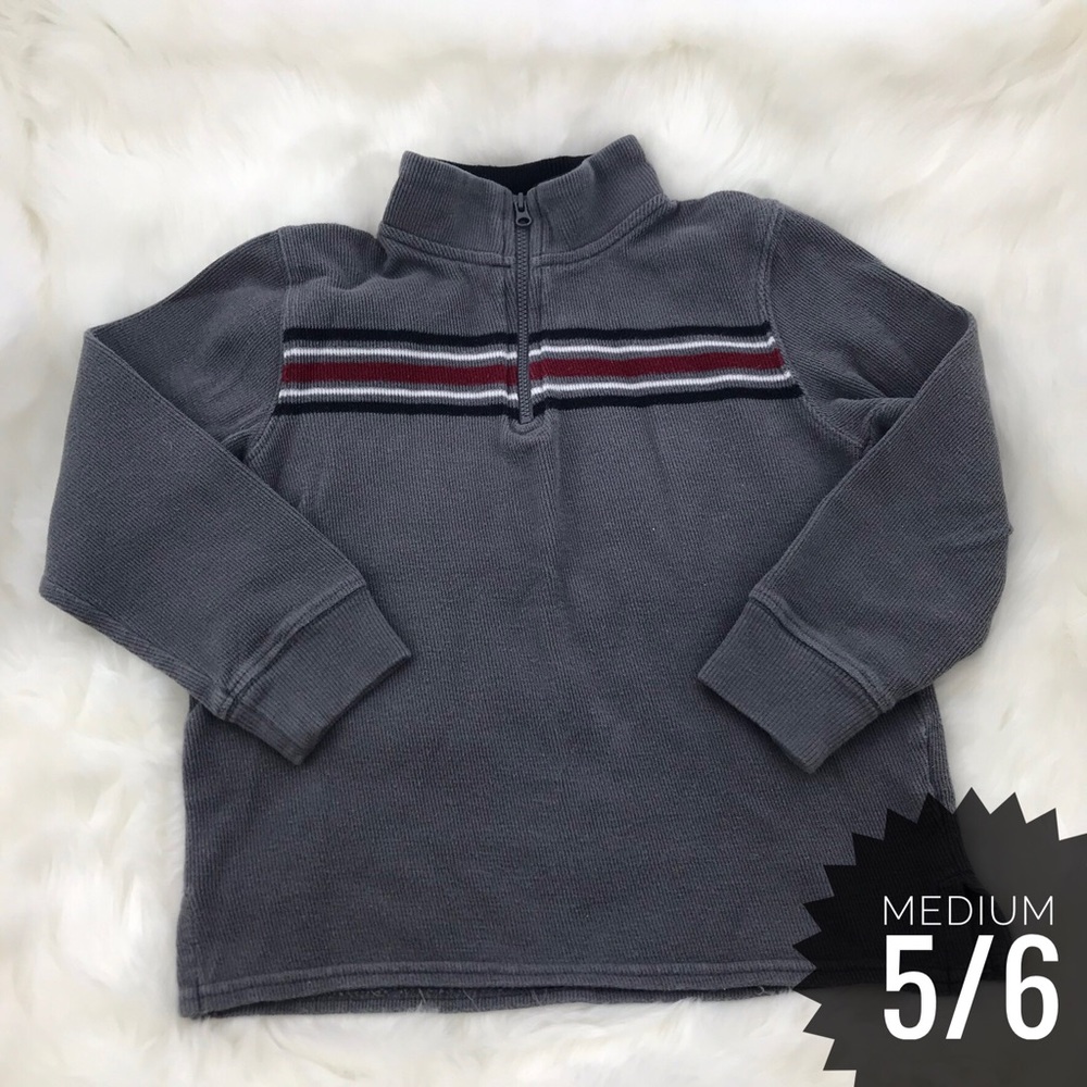 [Sonoma] Gray Striped Pullover Sweater Size M Medium 5/6 Boys Top